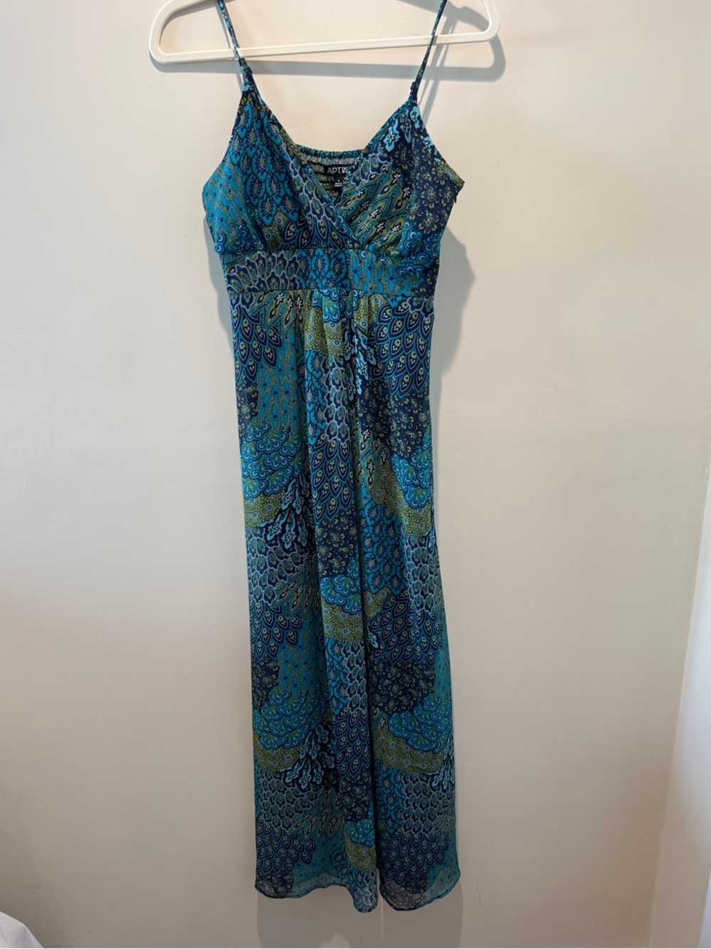 Apt. 9 Teal & Navy Paisley Maxi Dress
